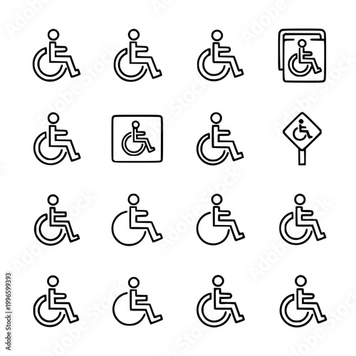 Handicap Symbol Icons Collection