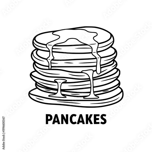 Stack of Pancakes with Syrup Icon