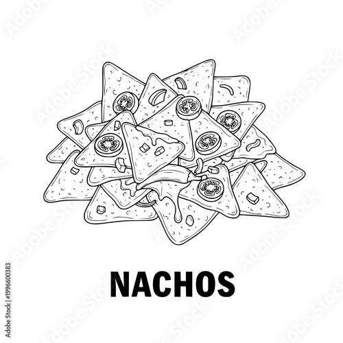 Hand-drawn Nachos Illustration