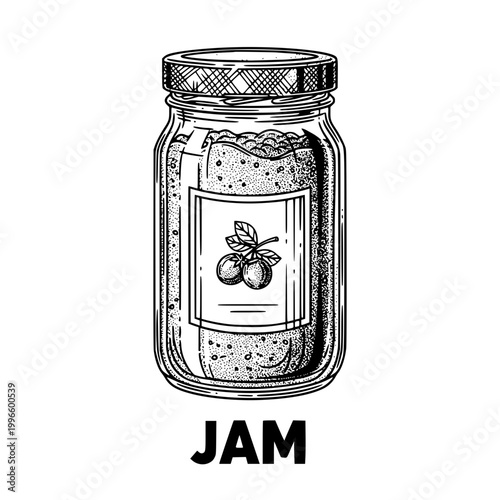 Hand-drawn Jam Jar Illustration