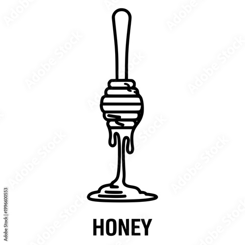 Honey Dipper with Dripping Honey