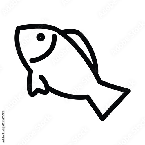 fish meat outline icon vector design good for web or mobile app
