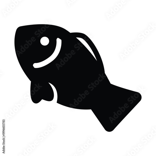 fish meat solid icon vector design good for web or mobile app