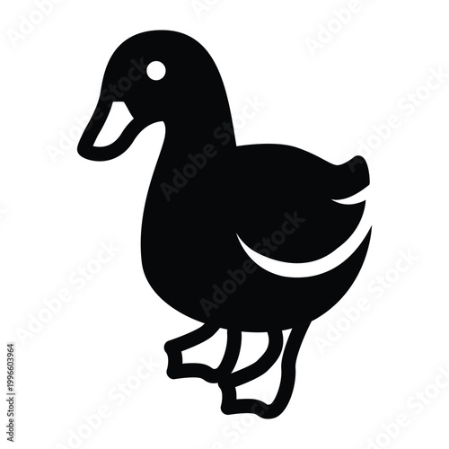 duck solid icon vector design good for web or mobile app