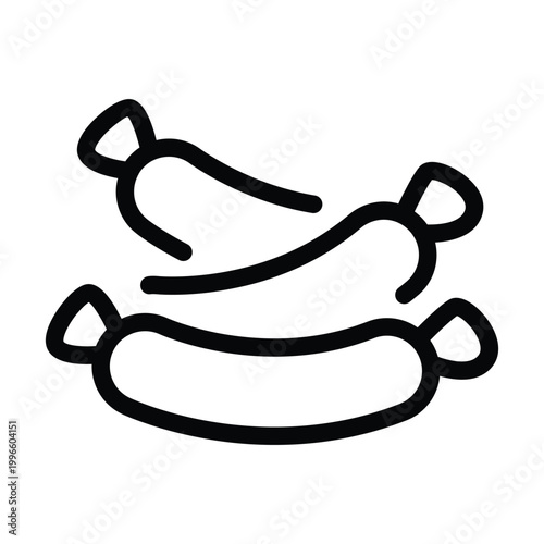 sausage outline icon vector design good for web or mobile app