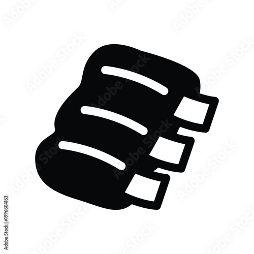 rib solid icon vector design good for web or mobile app