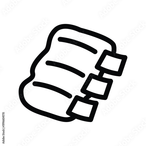 rib outline icon vector design good for web or mobile app