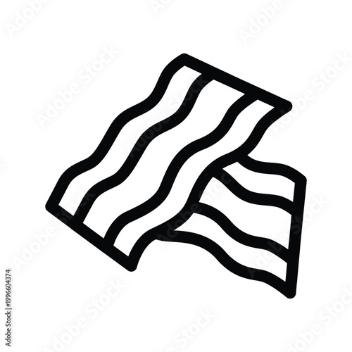 bacon outline icon vector design good for web or mobile app