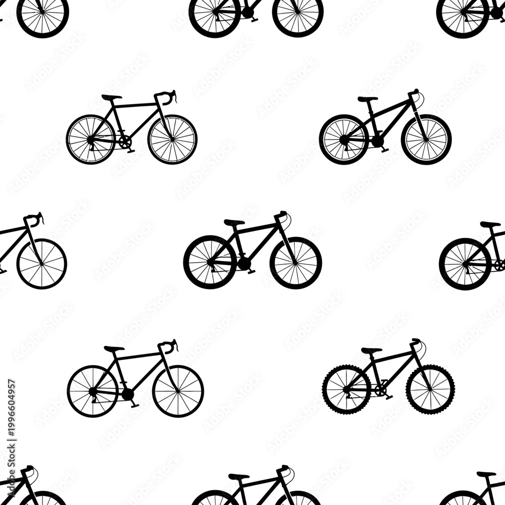 Obraz premium Bicycle Pattern Seamless