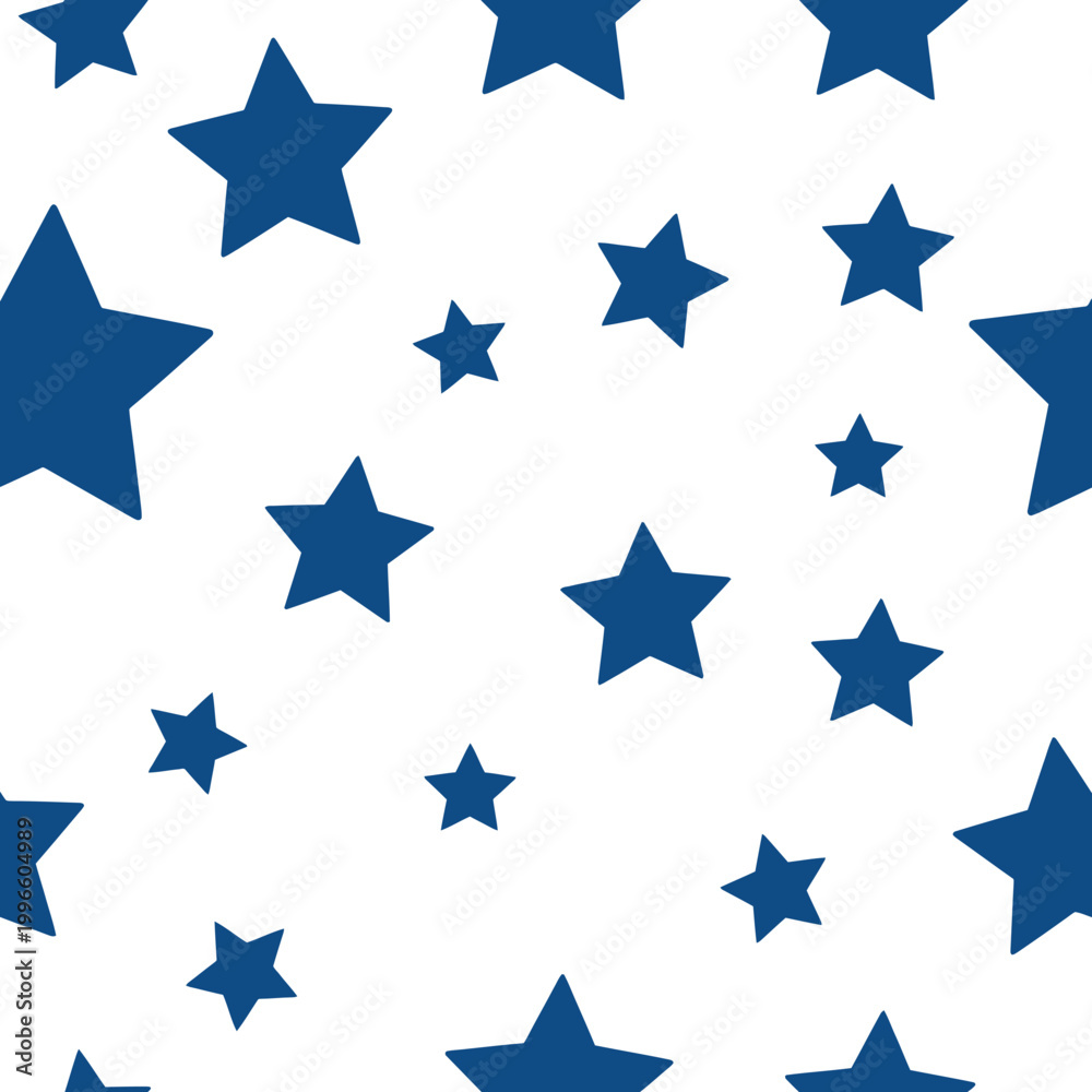 Obraz premium Blue Stars Pattern