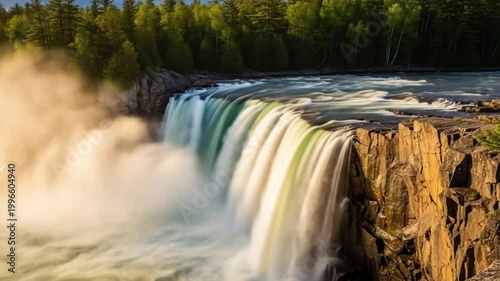waterfall in the mountains