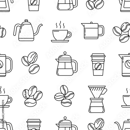 Coffee Icons Pattern