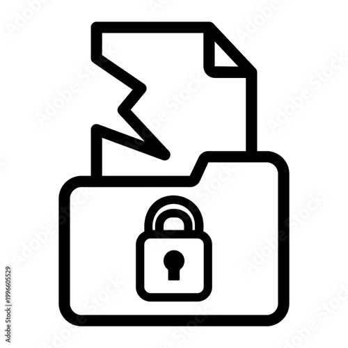 data breach Line Icon