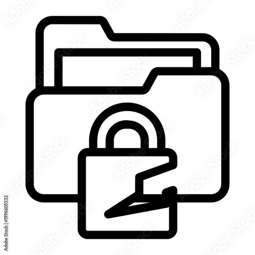 data breach Line Icon