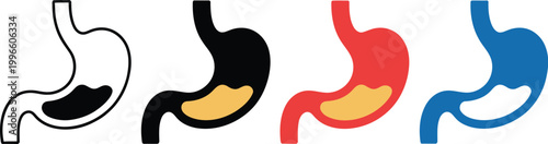 Stomach icon vector human organ symbol for digestive system health medical gastroenterology internal anatomy and healthcare education design