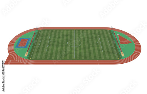 Soccer Grass Field Isolated
