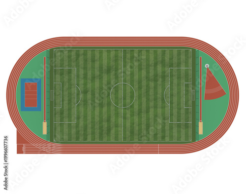 Soccer Grass Field Isolated