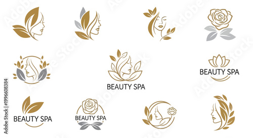 Beauty spa logo designs collection.
