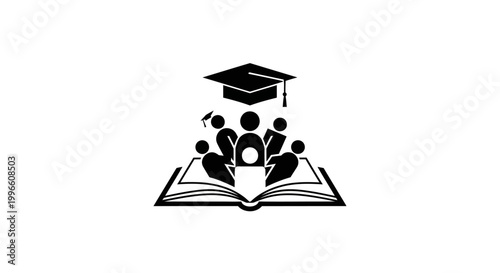 Graduation Cap on Open Book People.