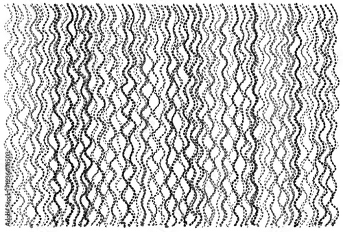 Abstract Neurodivergent Sensory Pattern, Wavy Hand Drawn Lines for ADHD Focus, Monochrome Texture