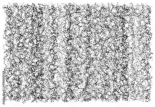 Monochromatic stippled noise pattern representing quantum wave interference and digital signal distortion
