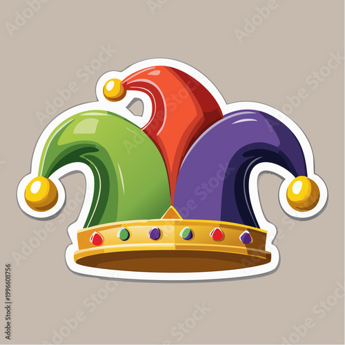 Jester Hat with Bells and Jewels