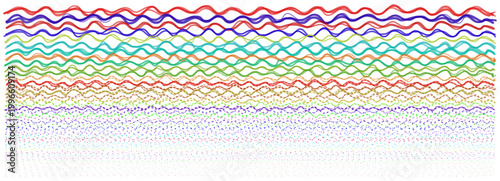 Abstract colorful wavy lines representing sensory processing and neurodiversity spectrum