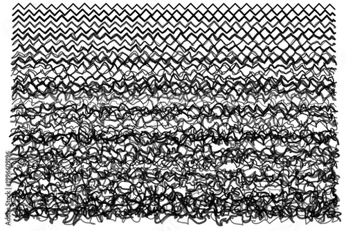 Abstract Mental Health Visualization Transitioning from Order to Chaos and Anxiety