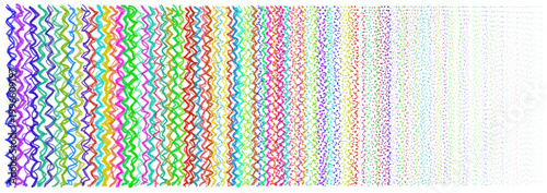 Abstract colorful wavy lines representing neurodiversity sensory processing and brain wave patterns