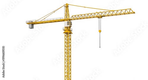 Steel Giant: 3D Rendered Construction Crane