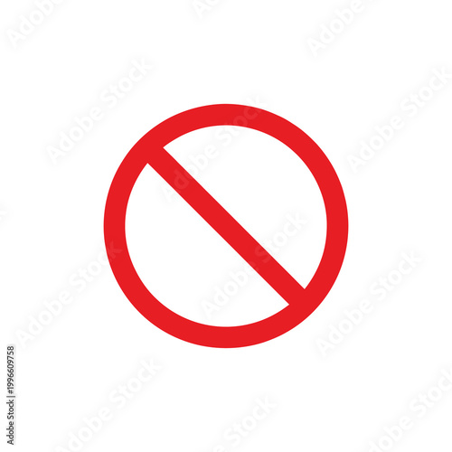 Free Download Red Prohibition Sign Over White Background With Corner Shadow - GFXLoad