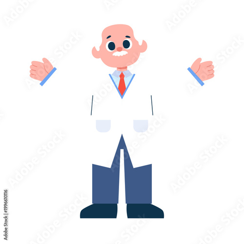 Scientist and Research Character Illustration