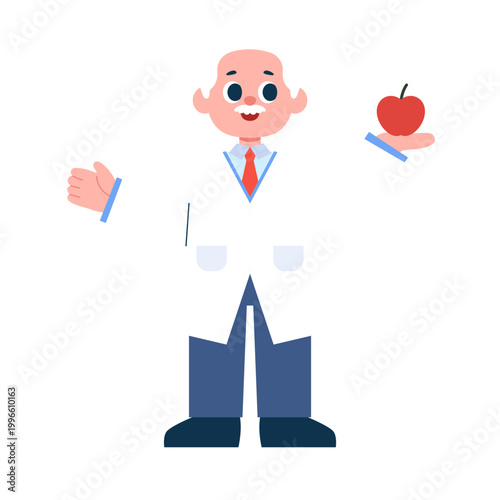 Scientist and Research Character Illustration