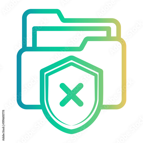 data leak Line Gradient Icon