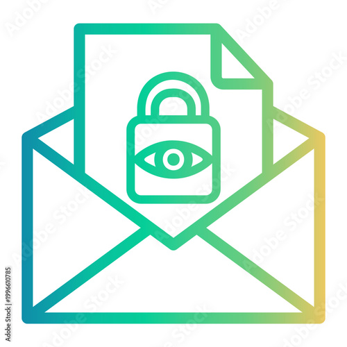 email Line Gradient Icon