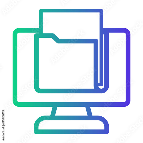 encryption Line Gradient Icon