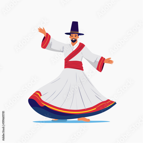 Whirling Dervish Performing Sufi Dance