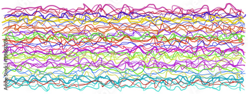 Abstract Colorful Scribble Lines Representing Neurodivergent Brain Activity and Sensory Processing