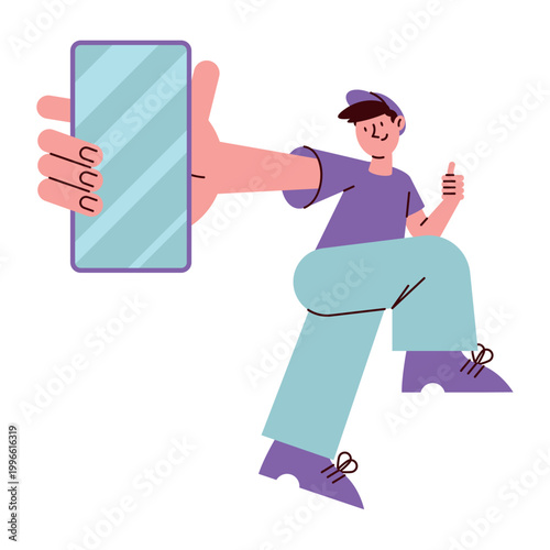 Young Person Taking Selfie With Smartphone