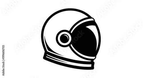 Astronaut Helmet Vector Icon - Space Exploration and Sci-Fi Concept