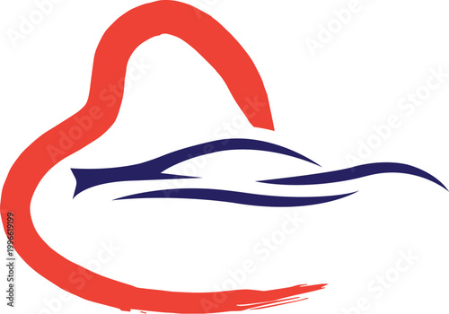 Heart Care Dolphin Logo, Love & Ocean Animal Icon, Charity Wellness Symbol