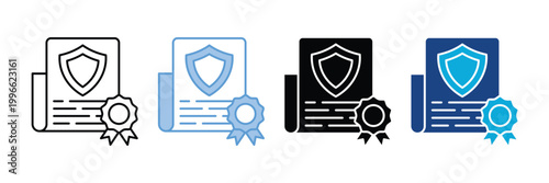 Assurance Icon Set Multiple Style Collection