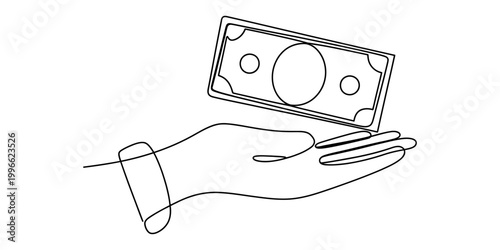 Continuous single line drawing of a man playing bowling sport throwing a ball Vector, illustration