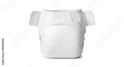 White Cloth Diaper with Small Dots