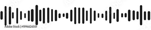 Soundwave equalizer bars black audio waveform digital signal png transparent background
