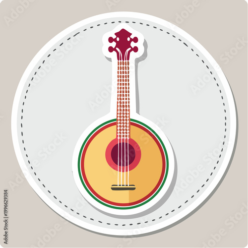 Portuguese Guitar Illustration