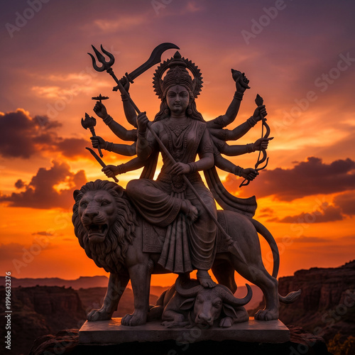 Majestic silhouette statue ...