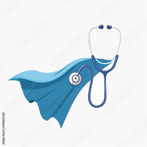 Superhero Stethoscope with Blue Cape