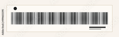 Minimalist Barcode Vector Illustration with Scanning Elements Isolated on Plain Background - Retail, Logistics, and E-commerce Design Asset