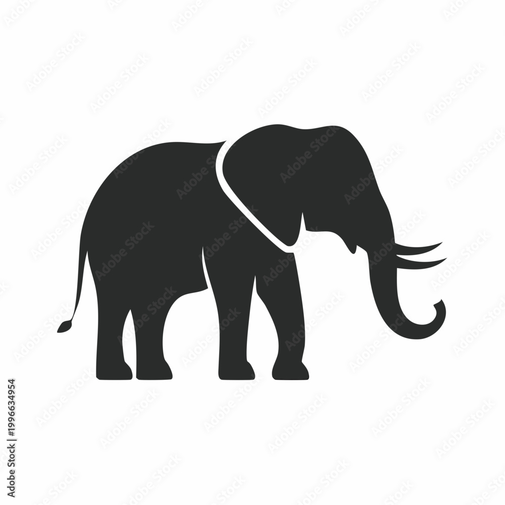 Fototapeta premium Silhouette of an African Elephant